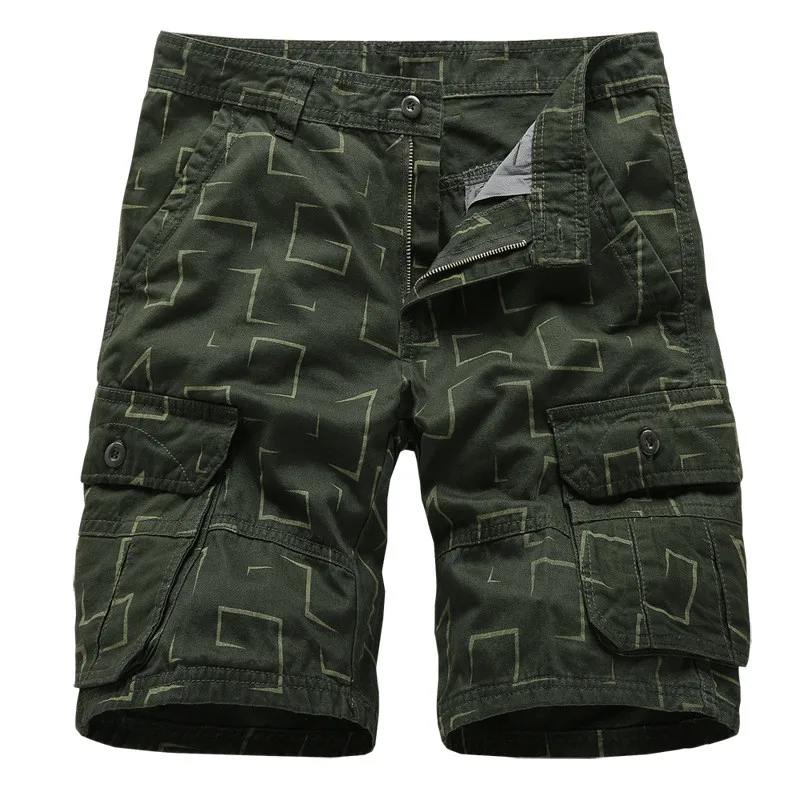

MORUANCLE Men's Casual Work Cargo Shorts With Multi Pockets Summer Tactical Short Pant For Male Beach Shorts Military Style