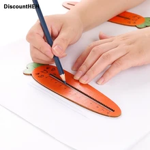 Каваи милая улыбка морковь Овощной прямой линейка измерительная учебная Рисование студенческие канцелярские принадлежности Школьные офисные принадлежности подарок