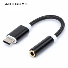 ACCGUYS usb type C до 3,5 мм разъем для наушников, головной гарнитуры Aux аудио кабель для Xiaomi Nexus 5X6 P/MOTO Z/huawei mate 10 Pro P20