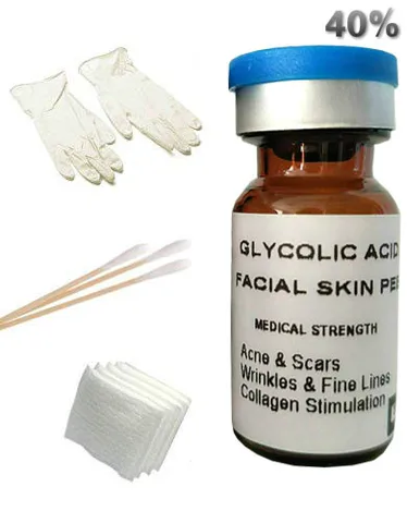 Casca para Acne Pontos de Idade Quente Ácido Glicólico Cicatrizes & Linhas Frete Grátis 5 ml 40%