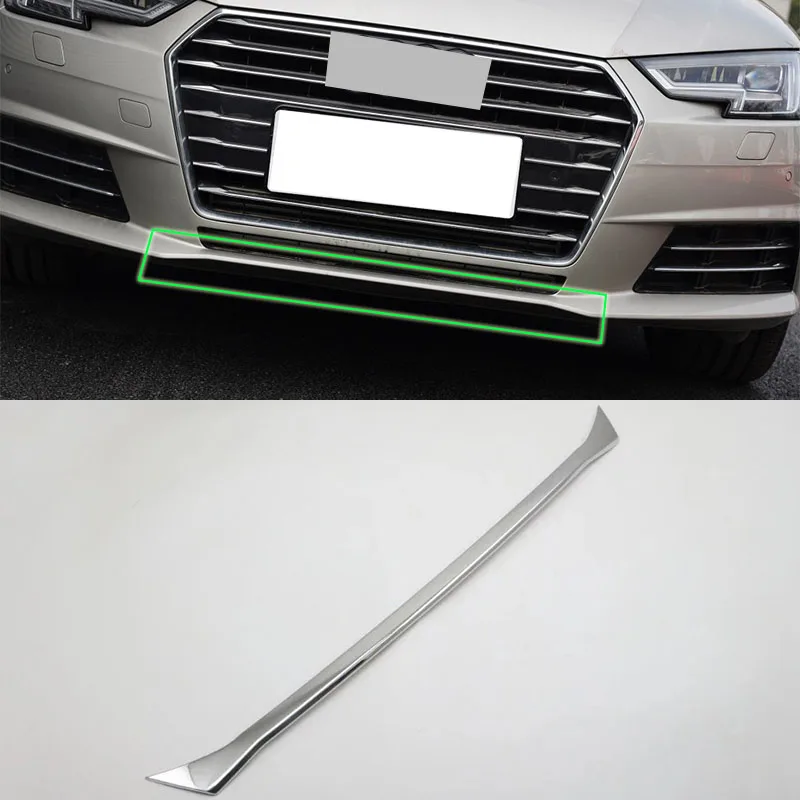 

Car Accessories Exterior Decoration ABS Chrome Front Bumper Skid Molding Cover Trim For Audi A4L 2017 Car Styling
