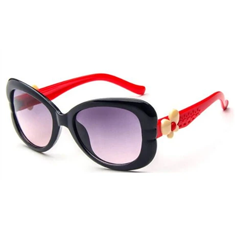 Прекрасные солнечные очки для детей брендовые Детские солнцезащитные очки для девочек детские солнцезащитные очки UV400 очки прозрачные розовые красные солнечные очки - Цвет линз: 57-1