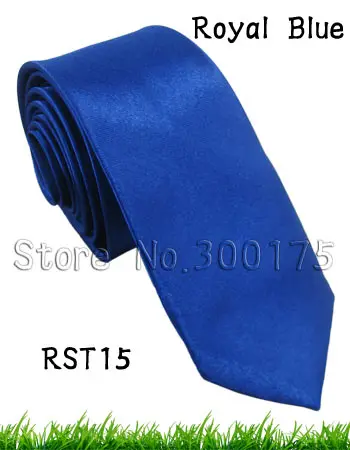 Для мужчин твердых тощий галстук Gravatas тонкий Corbatas Свадебные Узкий шеи галстук атлас галстук мужской 22 Цвета 6 см - Цвет: royal blue