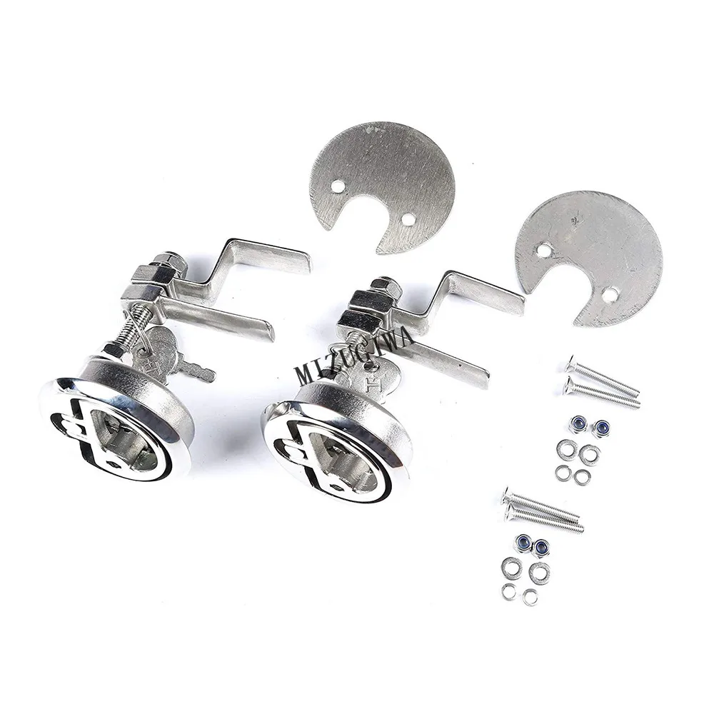 2 pcs Cam Latch Boat Latch Locking Style with Fastener Keys Marine