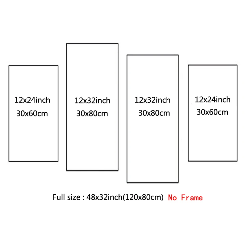 4 Panel WLOP My Hero Academia Animation Canvas Poster Printed Painting Living Room Wall Art Decor Picture Artworks Poster