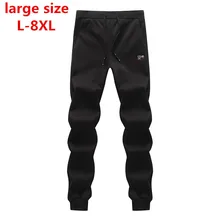 Большие размеры 8XL 7XL 6XL флисовые толстые брюки мужские зимние брюки мужские флисовые теплые мужские флисовые брюки с тяжелой молнией