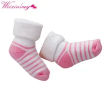 0 3Y Baby Stripe Socks Cotton Thickening Warm Towel Sock Children s Soft Sock Relent Terry