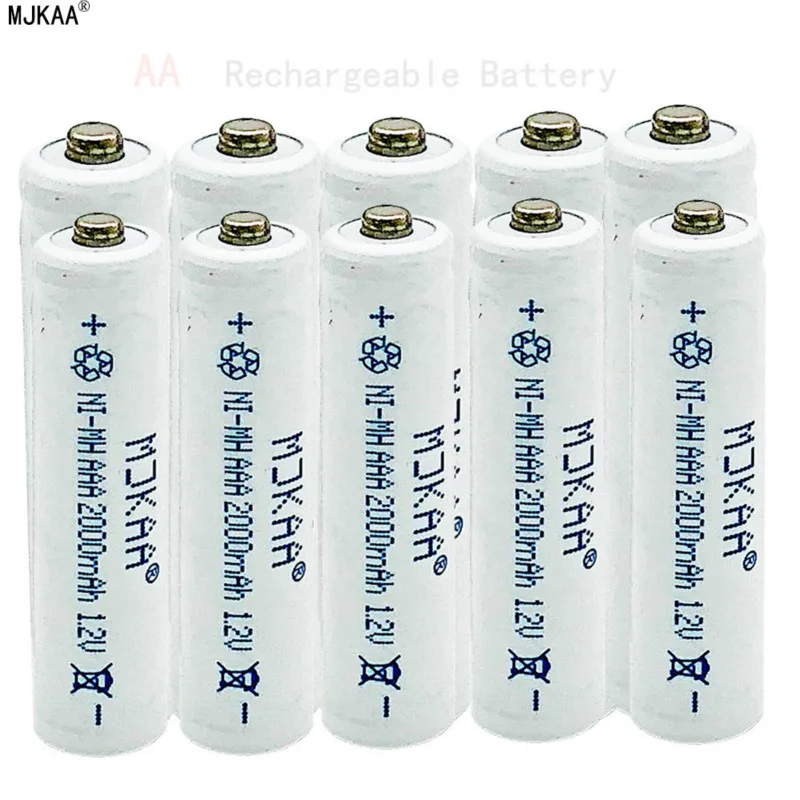 

10pcs AAA 2000mAh 7# Battery 2000mAh Ni-MH Rechargeable AAA Battery for Remote Control Toy
