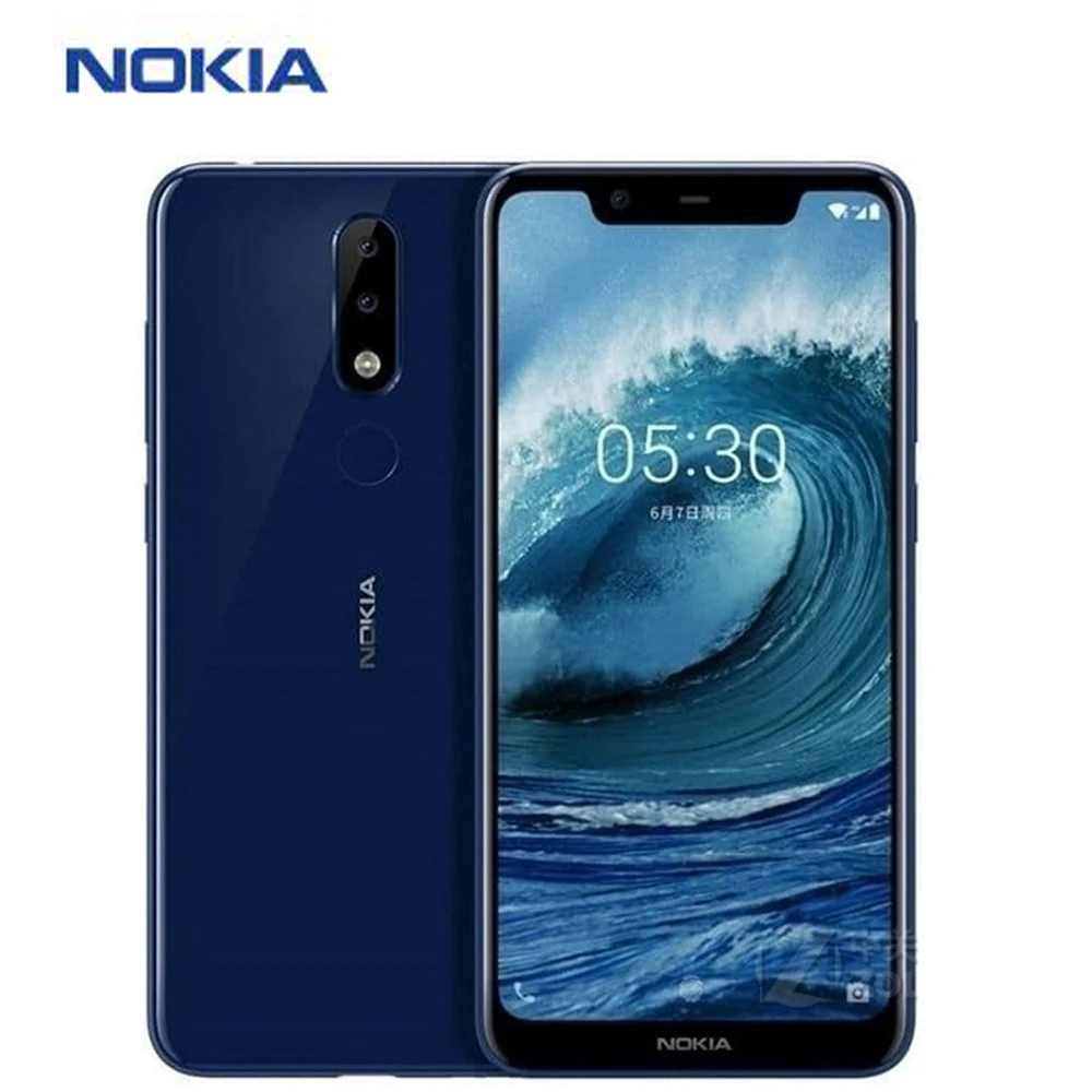 Новый Nokia X5 32 GB мобильный телефон 4G LTE 5,86 "3 GB Оперативная память Восьмиядерный 13MP + 5MP двойной сзади Камера отпечатков пальцев Dual SIM