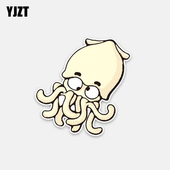 

YJZT 11.7CM*12CM Fun Cartoon Octopus PVC Car Sticker Decal Car Styling 5-0117