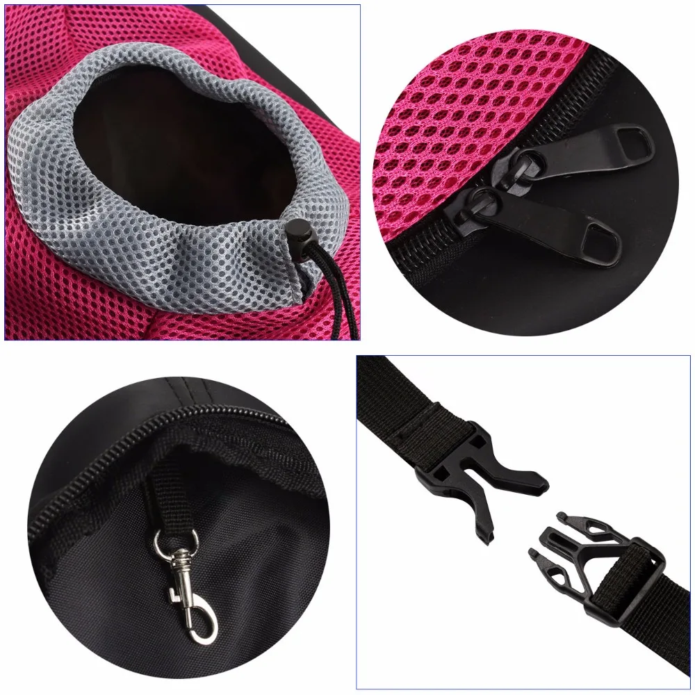 Pet Dog Carrier Pet Backpack Bag Portable Travel Bag Dog Front Mesh Outdoor Hiking Head Out Double Shoulder Sports DB