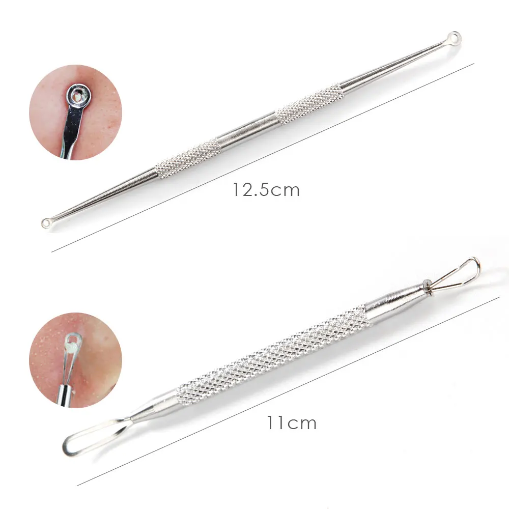 7pcs Blackhead Remover Tool Black Spots Needles Pore Cleanser Vacum Comedone Pimple Blemish Extractor Beauty Acne 3