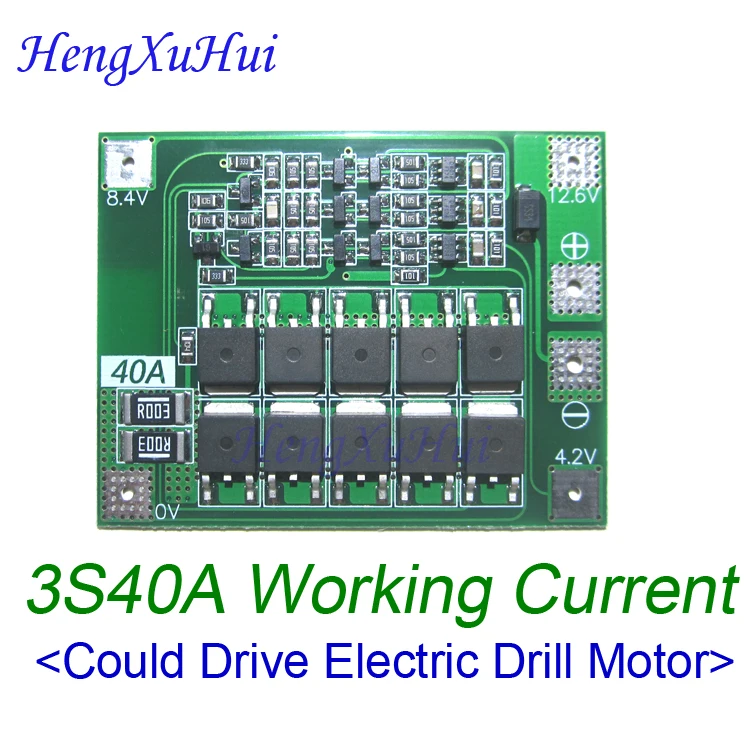 

10pcs/lot 11.1V 12.6V 3S60A BMS 18650 Li-ion Battery Charger Protection Board BMS Drive Drill Motor