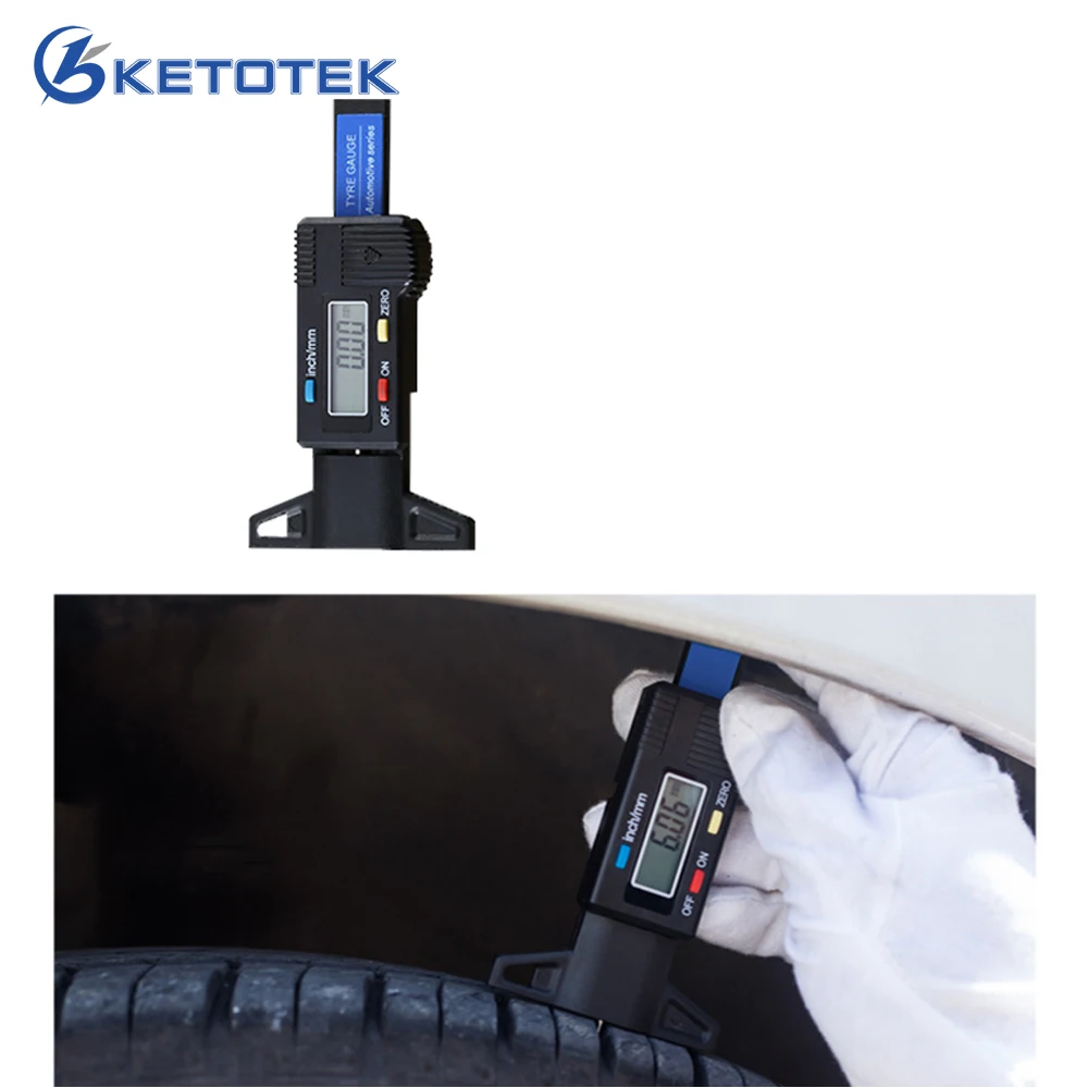 Digital Car Tyre Tire Tread Depth Gauge Meter Measurer Tool Caliper