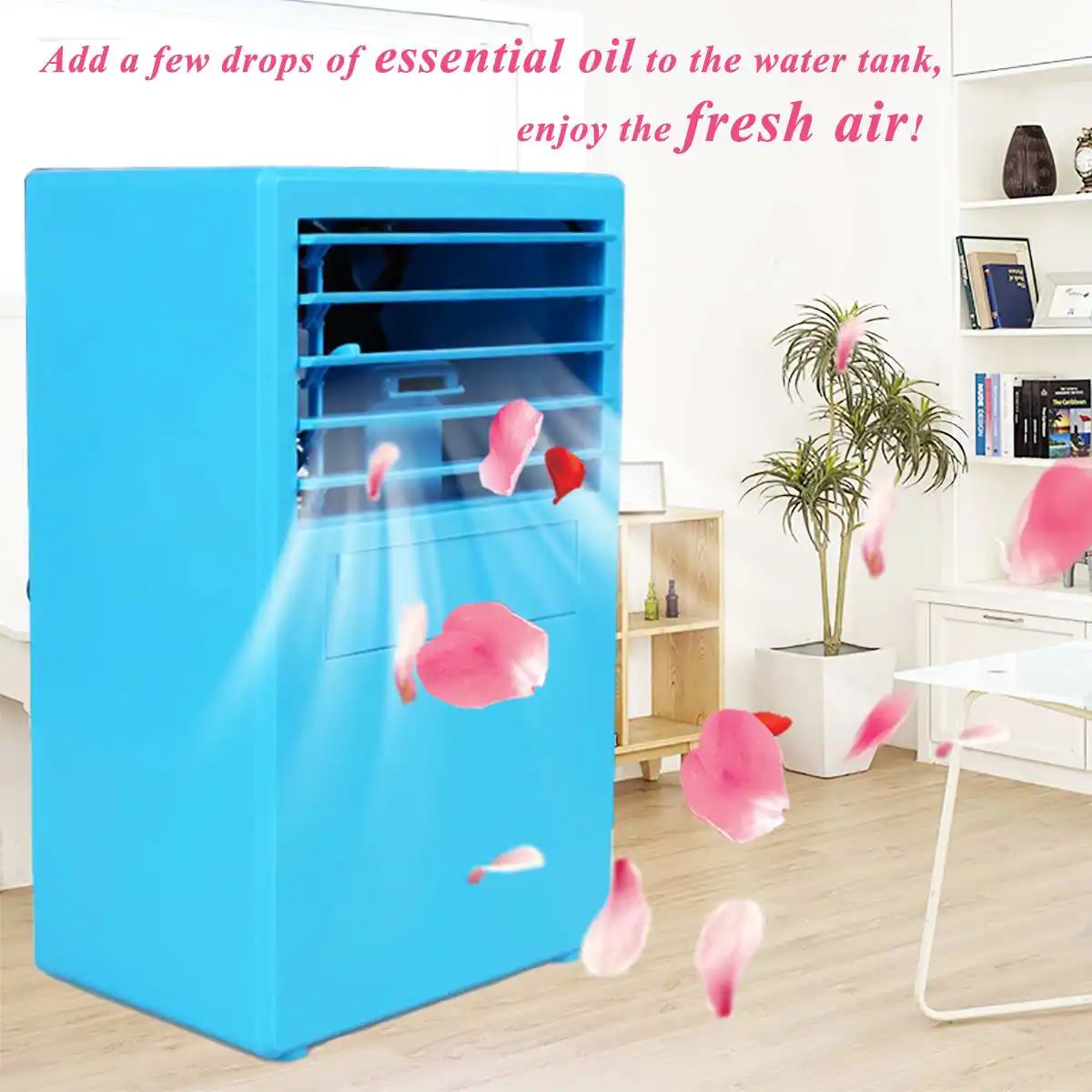 

Portable 24V 18W 3 Speed Mini Spray Humidification Air Conditioning Fan 2 Colors 5 Leaf Cooling Fan