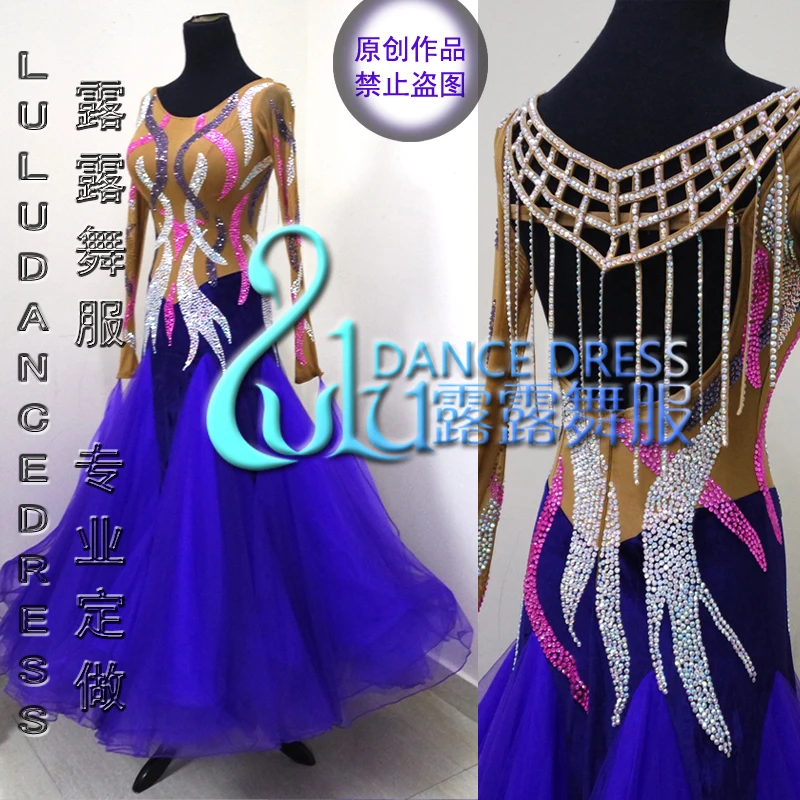 

Handmade Dance Dress/Standard Ballroom Competition Dress Modern Waltz Tango