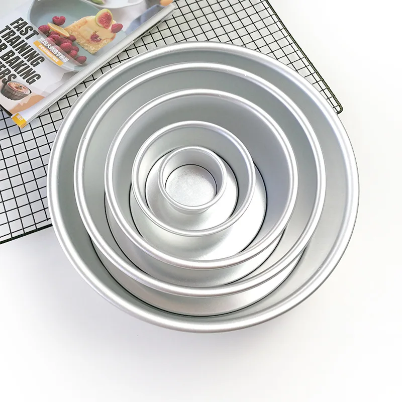 

IVYSHION 2 Inch DIY Movable Round Bottom Cake Moulds Aluminum Cake Mold Pan Mould Party Cake Pan Baking Tools Kitchen