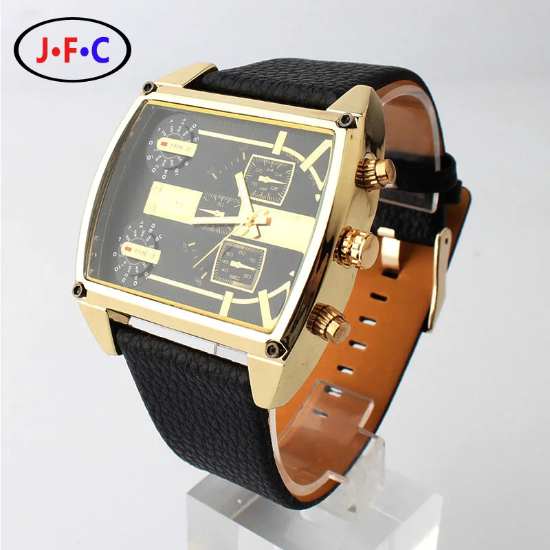 2017 New Mens Watch three movement European style Quartz organic glass