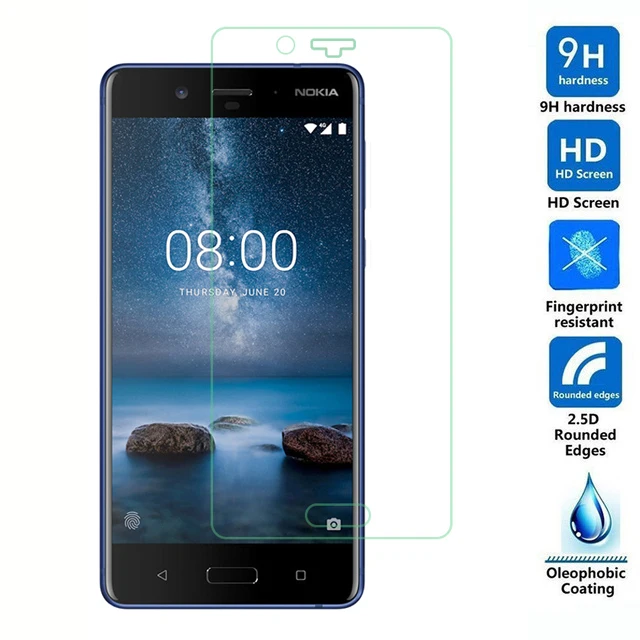

10pcs/lot Tempered Glass Original 9H High Quality Explosion-proof Protective Film Screen Protector for Nokia 8