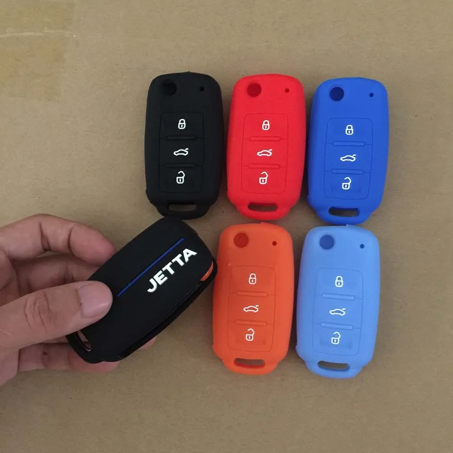 100 units New VW Car Silicone Jetta key case cover For Vw Jetta Golf