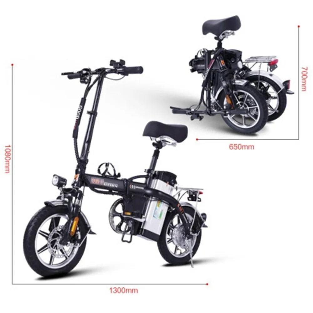 Sale LOVELION Inch Power Bicycle Foldable Generation Driving A Storage Battery Car Cool Black Aluminum Frame Renewal 60-70 Kilometre 1