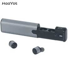 HAAYOT Портативный пота доказательства невидимые мини-наушники с Bluetooth Беспроводной наушники Супер басы громкой связи Bluetooth гарнитура для авто наушники с Батарея чехол