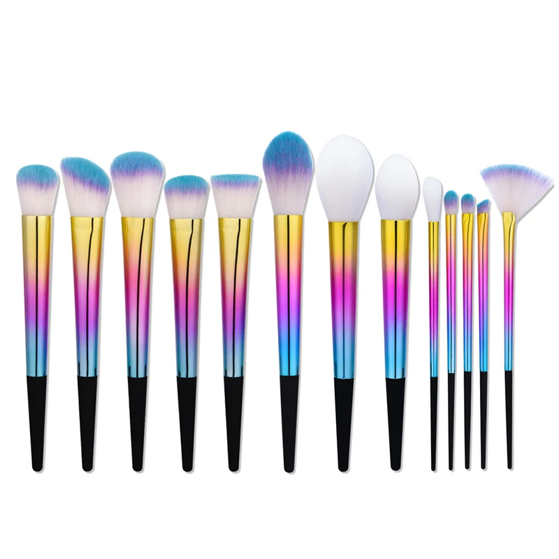 13 Pcs Beauty Makeup Brushes Kit Foundation Eyeshadow Blush Lip Blending Brush Cosmetics Make Up