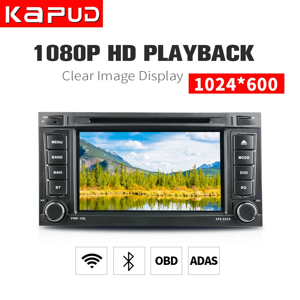 

Kapud Car DVD Player with Buttons Touch Screen Stereo GPS Navi For Volkswagen Touarg with BT/MIC/DAB/OBD/Mirror Link