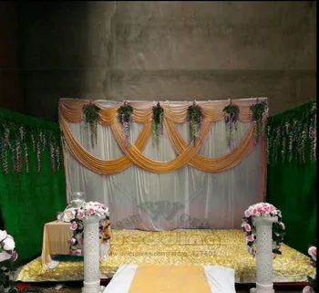 

3X6M Wedding Backdrop Curtain Wedding Drapes/Stage Backdrop For Wedding Event&Party&Banquet Decoration(Lycra Chair Cover)