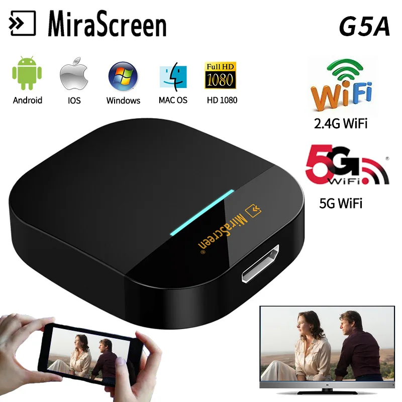 Mirascreen 2,4G/5G Miracast любой беспроводной DLNA AirPlay HDMI tv Stick Wifi Дисплей ключ приемник для IOS Android ПК ноутбук