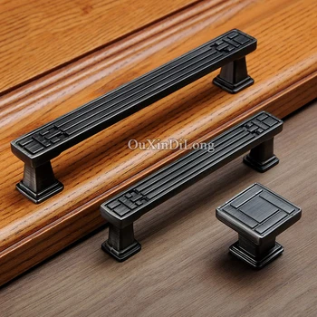 

Retro 2PCS European Antique Kitchen Cabinet Door Handles Cupboard Wardrobe Drawer Cabinet Pulls Handles&Knobs Brushed Finished