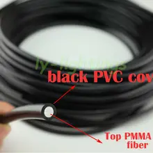 Pptical волокно кабель твердый PMMA с черным покрытием для звезды потолочный светильник для бассейна ing сауна украшение комнаты открытый садовый светильник 100 м