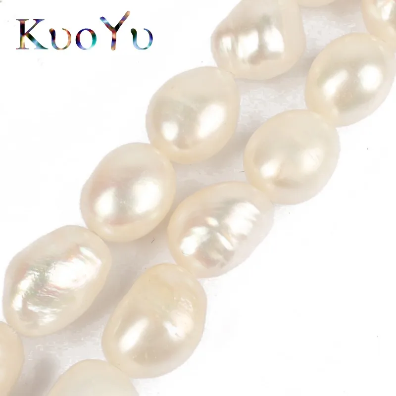 

9-10mm Natural White Irregular Freshwater Pearl Freeform Shape DIY Gems Loose Beads 15"Strand Making Bracelet Necklace Jewelry