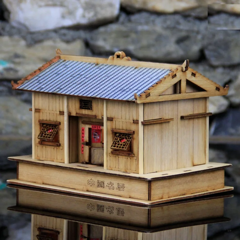 Китайский древний классический деревянный Национальный архитектурный модельный комплект DIY Строительные Деревянные модельные наборы