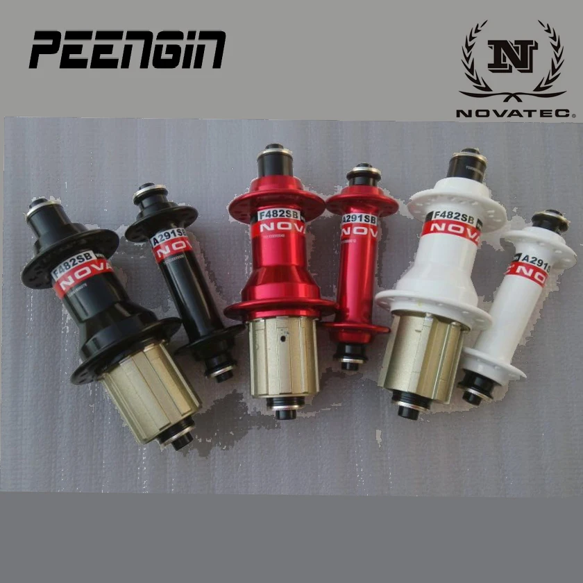 

Novatec bicycle hub A291SB/F482SB road bike hub 20/24H black/red/white color 10/11 speed compatible light weight made in taiwan