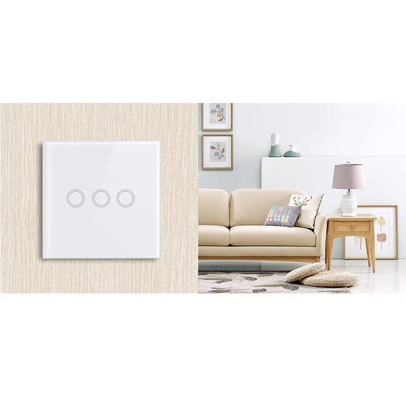 3 Gang Remote Control Wall Light Switch 4