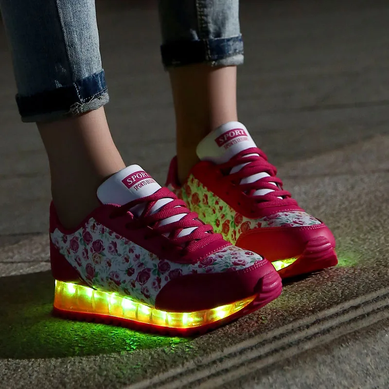 2017 New Arrival Casual Shoes Led Shoes Glowing 11 Colors LED Women Fashion Luminous Led Light