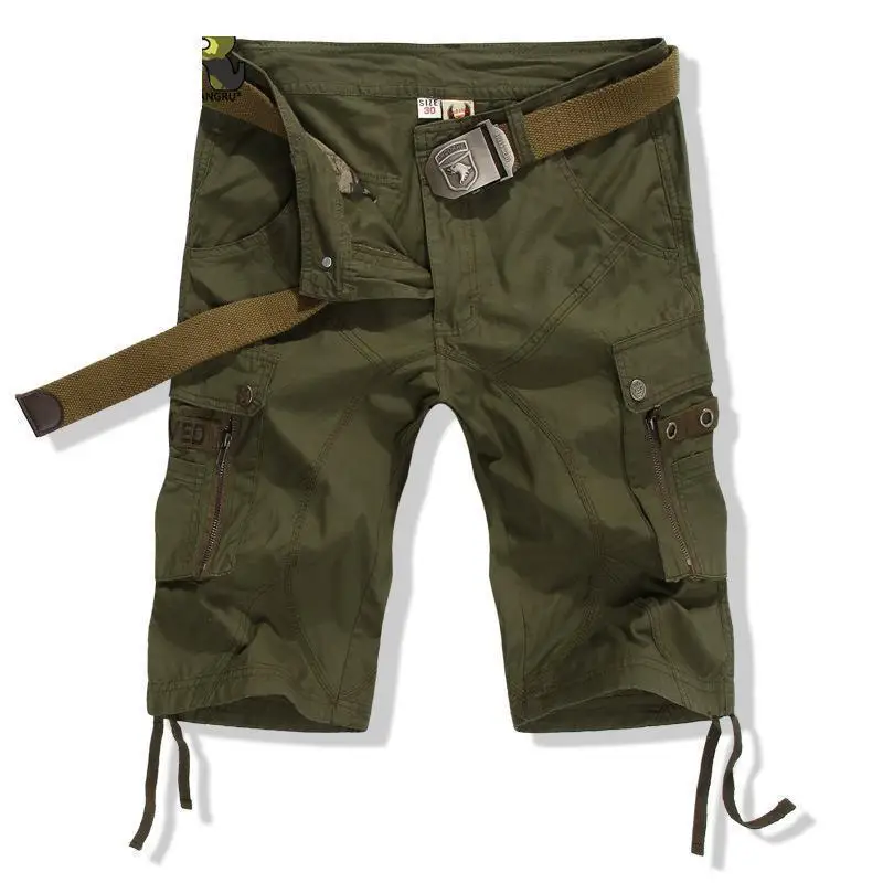 

Army Military Fans Shorts Airborne Division Special Forces Seven Points Shorts Men's Tactical Shorts Hiking Shorts Men No Belt