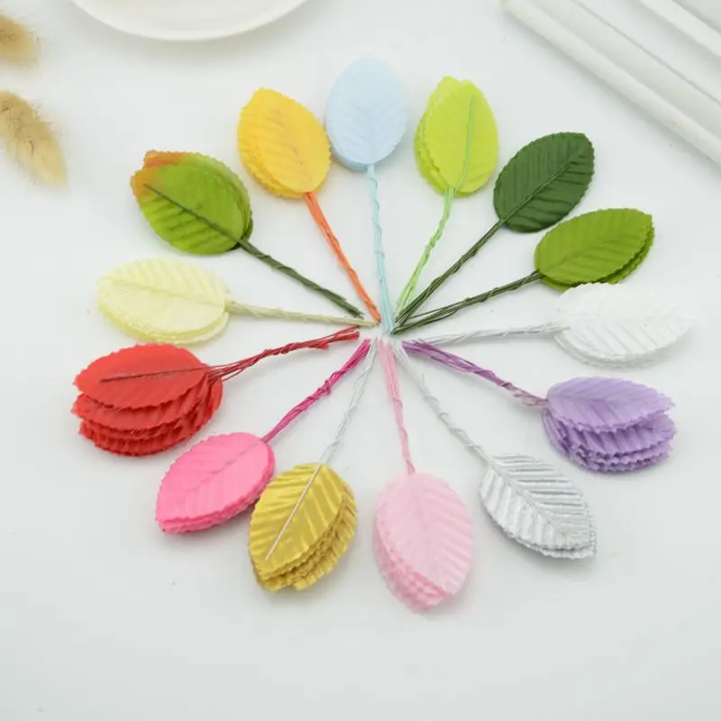 SilkLeafGreenLeaves100pcsNylonArtificialFlowersForHomeWedding