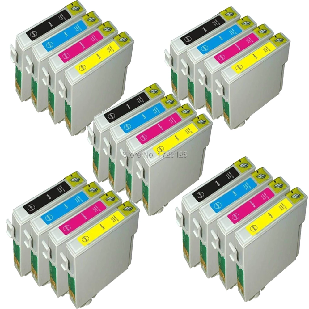 Cartucho de Tinta Compatível para Epson Stylus Sx215 Sx218 Sx400 Sx405 Sx410 Sx510 Sx515w Impressora-5 Conjuntos Sx200 Sx205 Sx210 20