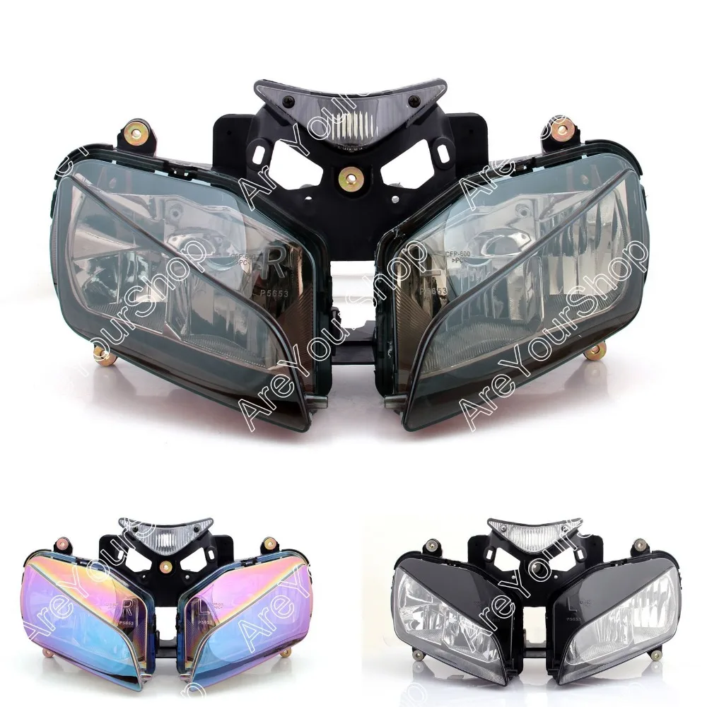 

Smoke Universal Motorcycle Headlight Headlamp Replacement Driving Fog Spot Moto Head Light for Honda CBR1000RR 2004-2007