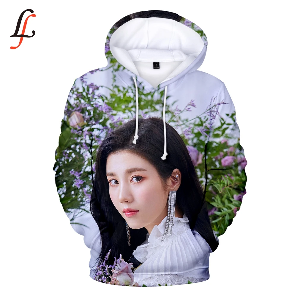  Hoodies Sweatshirts Women Izone harajuku print K pop Tops Cute Ladies Loose Pullover off white Stre