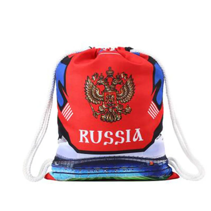 

2019 Russia Football Game Sting Backpack Bag Football Fan Backpack Rucksack Storage Organizer Drawstring Bag