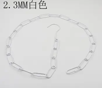 

2.3mm Shaped hook hanging iron chain clothing store,Bead chain display stand Robe Hooks Multi-Purpose Racks iron 10pc/lot A411