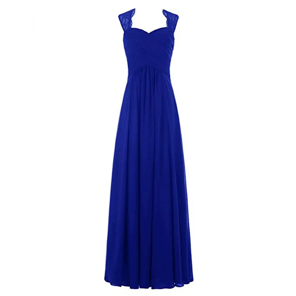 Royal Blue ZYLLGF Длинные шифон Платья для подружек невесты Милая Robe Demoiselle D'honneur платье для Свадебная вечеринка ZY25 - Цвет: Royal Blue