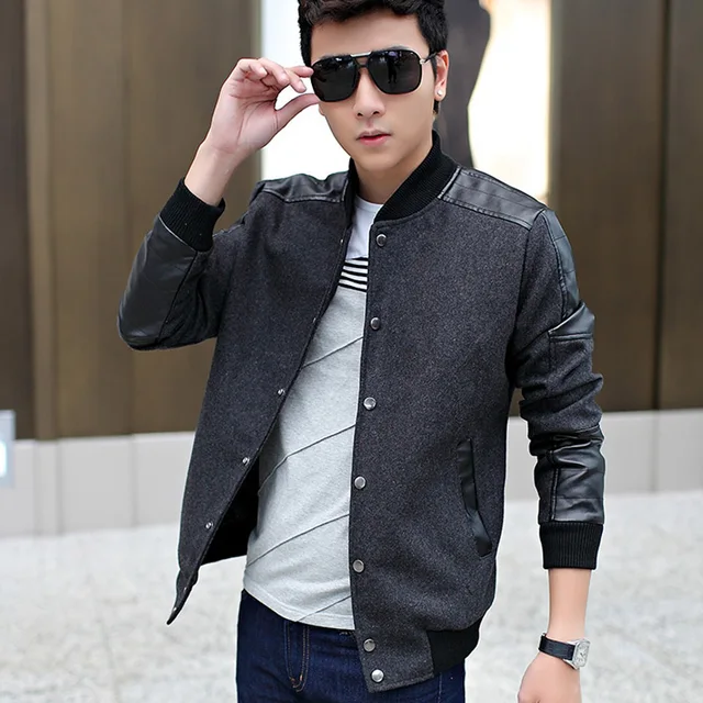 2014 spring male jacket outerwear spring and autumn teenage casual plus ...