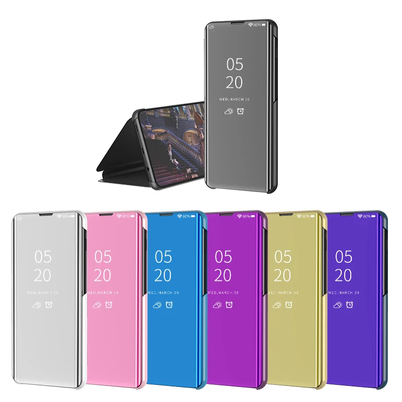 Vivo V15 Pro чехол Роскошный умный прозрачный зеркальный кожаный флип с подставкой