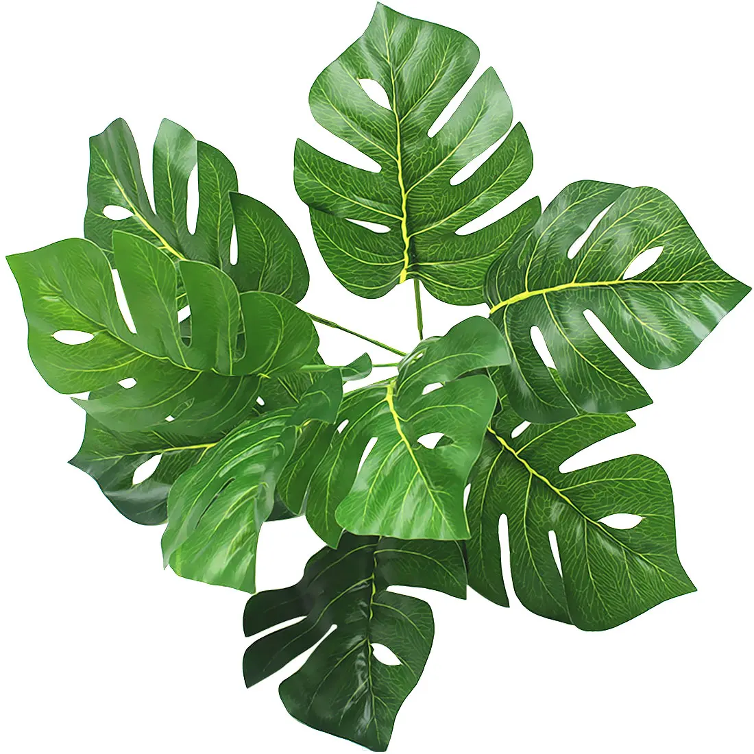 

1pc Artificial Flowers with Leaf Green Grass Plastic Plants Fake Leaf Foliage Bush for Home Wedding Decoration Party Supplies