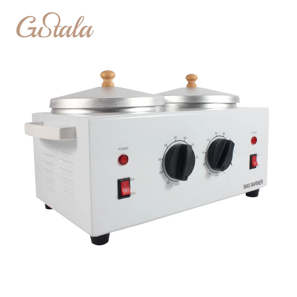 

Professional Double Pots Depilatory Wax Warmer Machine Wax Heater Hand Feet SPA Epilator Hair Removal Tool Manicure Nail Tool