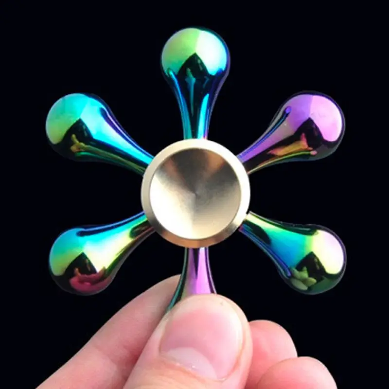 Metal Hand Spinner Alloy Fidget Focus EDC Finger Bearing Spin ADHD Autism Toy 
